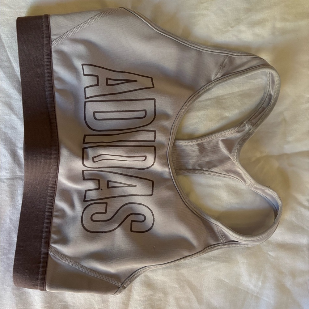 Adidas Gray and Brown Sports Bra